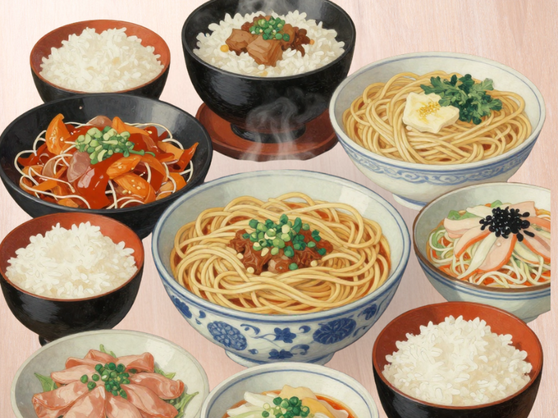 主食の糖質比較