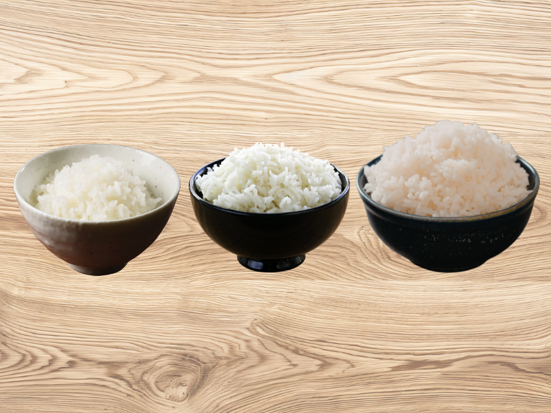 ご飯100g120g150gの量比較